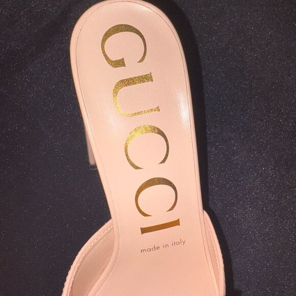 Brand new with box Gucci Pink and Gold Mules with Iconic Horsebit size 10.5 - Picture 5 of 10